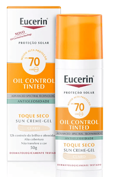 Protetor Solar Eucerin Sun Oil Control Tinted Claro FPS70 - 50ml