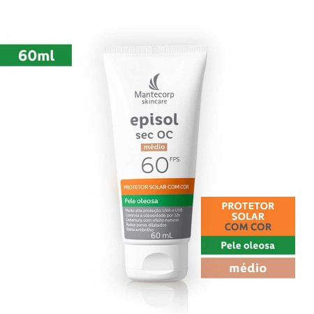 Protetor Solar Episol Sec Oc Cor Médio FPS60 - 60ml