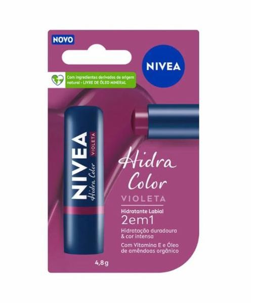Hidratante Labial Nivea Hidra Color 2 em 1 - Violeta