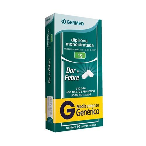 Dipirona Monoidratada 1g 10 Comprimidos - Germed Genérico