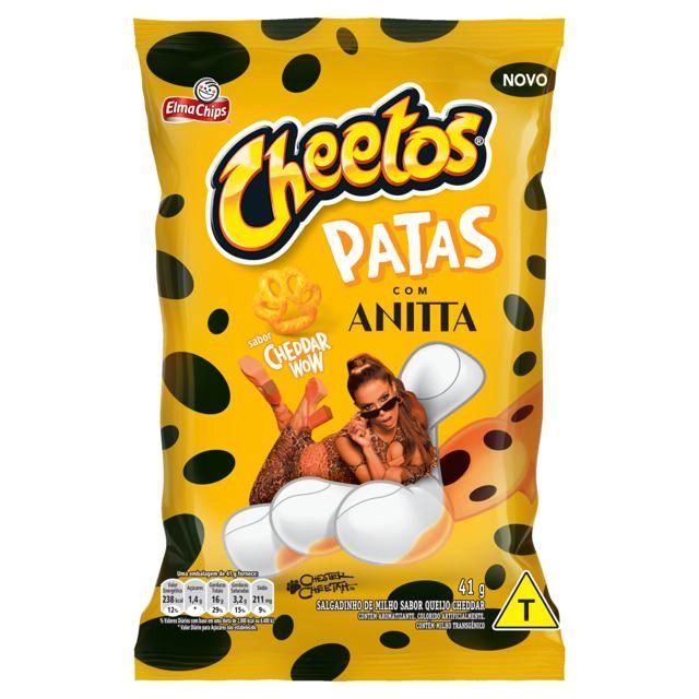 Salgadinho Cheetos Patas Sabor Cheddar Wow 115g - Elma Chips