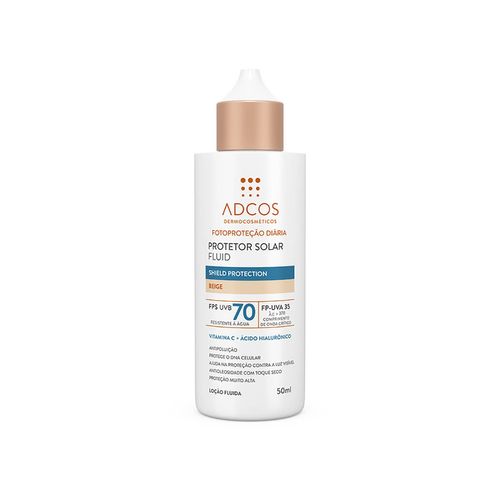 Protetor Solar Adcos Fluid Shield Protection Peach FPS70 - 50ml