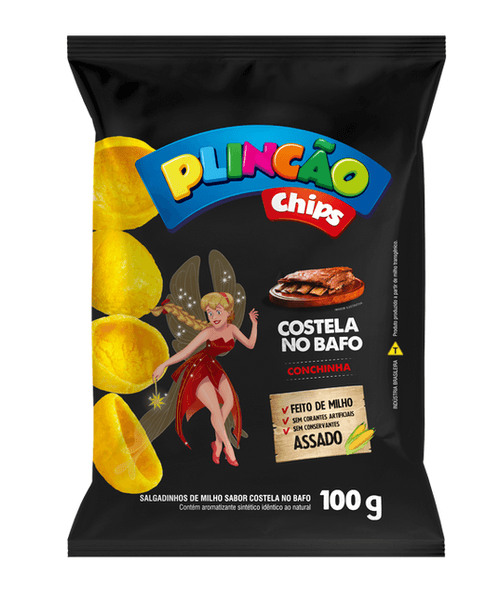 Salgadinho Plincão Chips Costela no Bafo - 100g