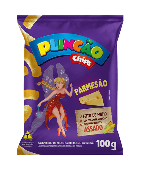 Salgadinho Plincão Chips Parmesão - 100g