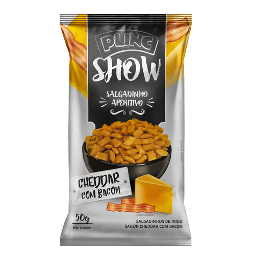 Salgadinho Plinc Show Cheddar Bacon - 50g