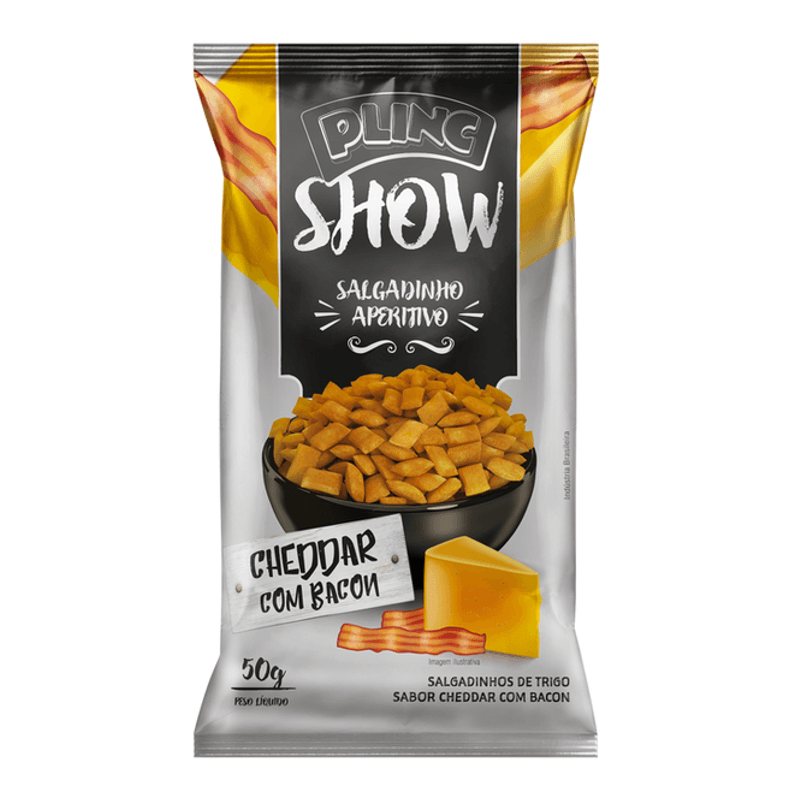 Salgadinho Plinc Show Cheddar Bacon - 50g