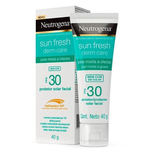 Protetor Solar Facial Neutrogena Sun Fresh Derm Care Pele Oleosa FPS30 - 40g