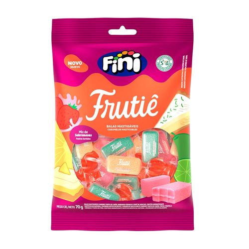 Bala Fini Tubes Morango Azedinho - 80g