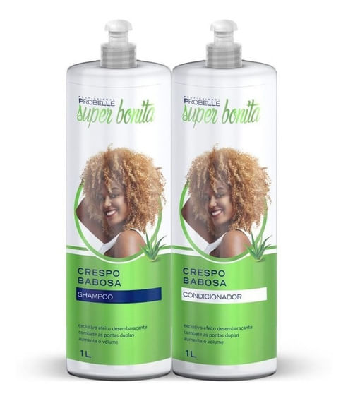 Kit Shampoo + Condicionador Super Bonita Crespo Babosa - Probelle
