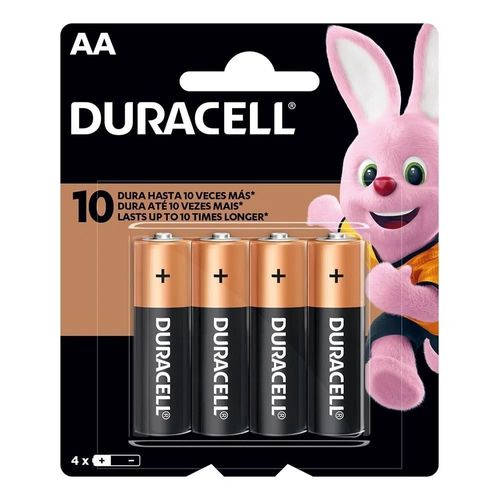 Pilha Duracell Alcalina AA Pequena - 4 Uni