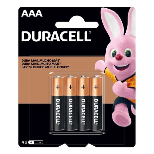 Pilha Duracell Alcalina AAA Palito - 4 Uni
