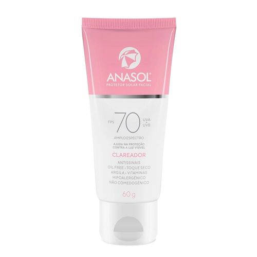 Protetor Solar Facial Clareador Anasol FPS70 - 60g