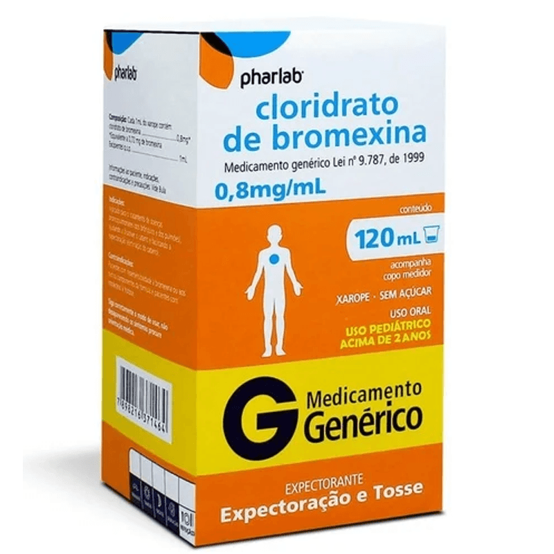 Cloridrato de Bromexina Xarope Adulto 120ml - Globo