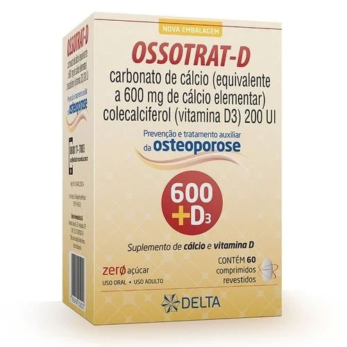 Ossotrat-D 600mg + 200UI com 60 Comprimidos - Delta