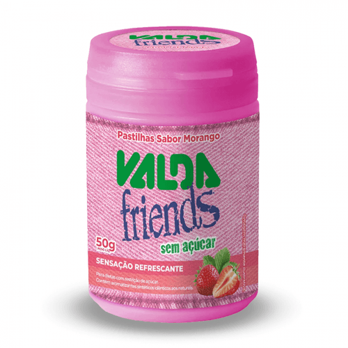 Pote Pastilhas Friends Valda Morango - 50g