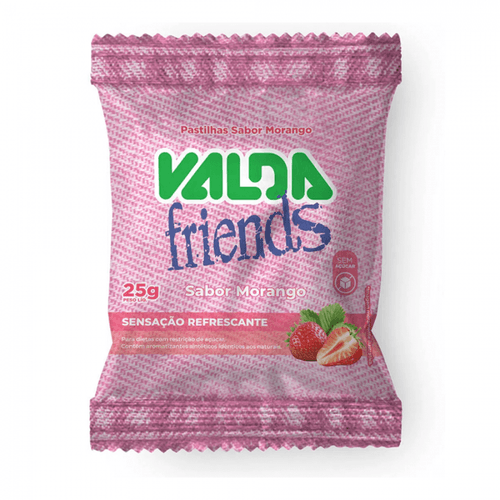 Pastilhas Valda Friends - Sabor Morango - 25g