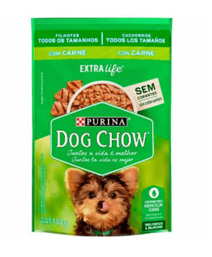 Sachê Ração Cães Dog Dhow Filhote Carne 100g