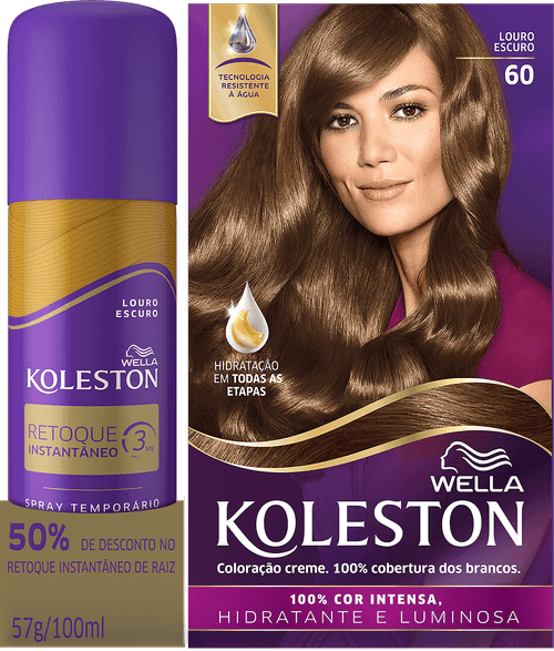 Kit Coloração Koleston 0060 Louro Escuro + Retoque
