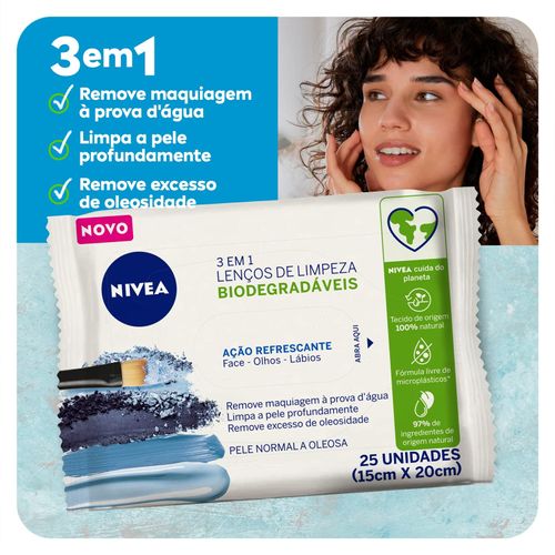 Lenço de Limpeza Ação Refrescante com 25 Unidades