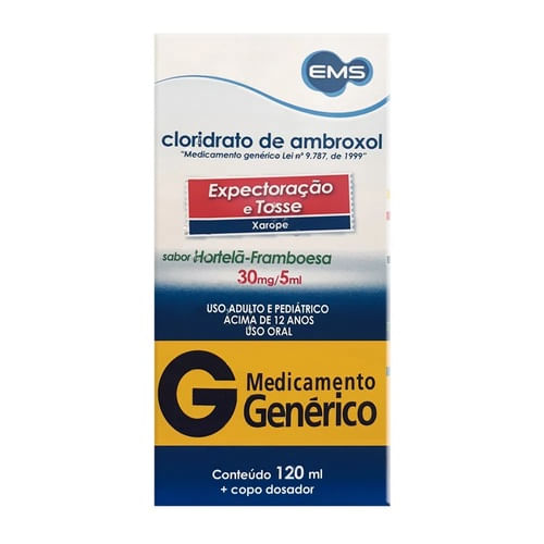 Cloridrato de Ambroxol Xarope Adulto 120ml - EMS Genérico
