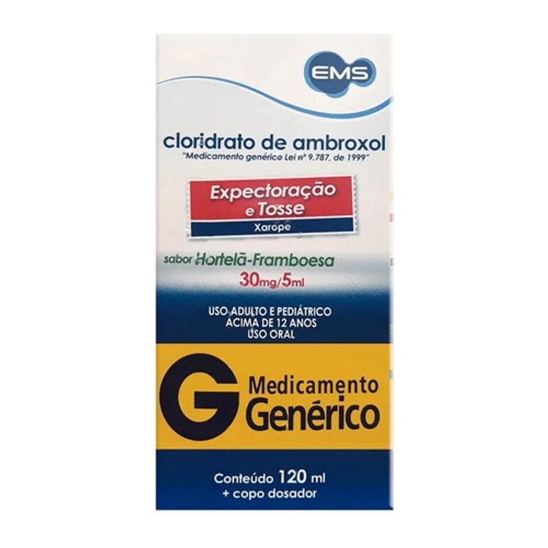 Cloridrato de Ambroxol Xarope Adulto 120ml - EMS