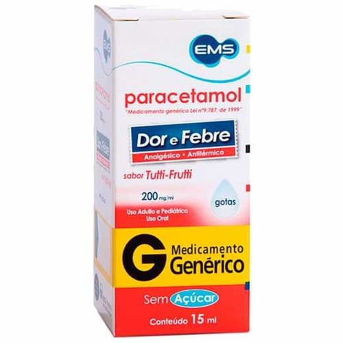 Paracetamol Gotas 15ml - Ems Genérico
