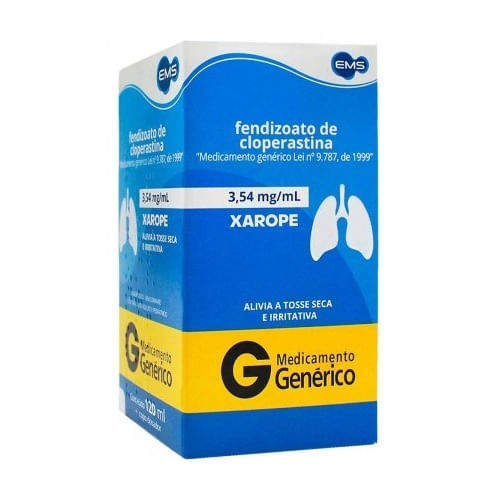 Fendizoato de Cloperastina Xarope 3,54mg 120ml - EMS Genérico