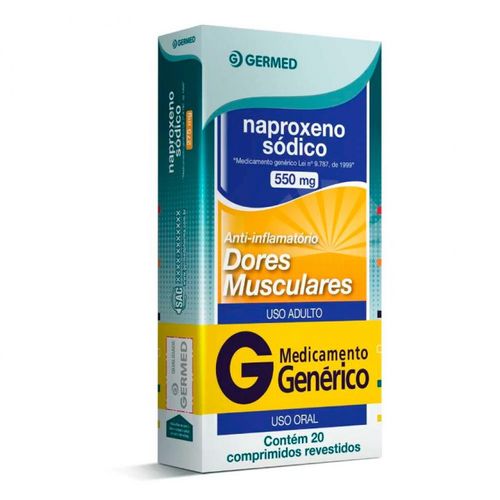 Naproxeno 550mg com 20 comprimidos - Germed Genérico