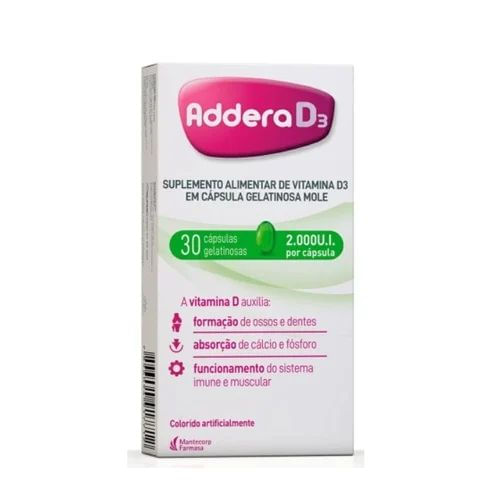 Addera D3 2.000ui com 30 Cápsulas - Hypera