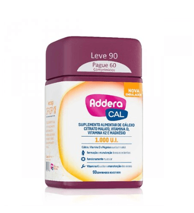 Addera Cal 1.000UI com 90 Comprimidos - Hypera