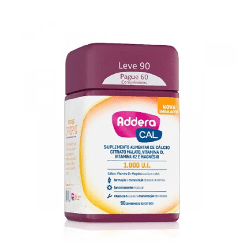 Addera Cal 1.000UI - 90 Comprimidos