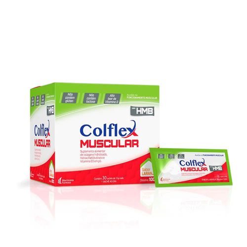 Colágeno Colflex Muscular Hidrolisado Sabor Laranja com 30 Sachês - Hypera
