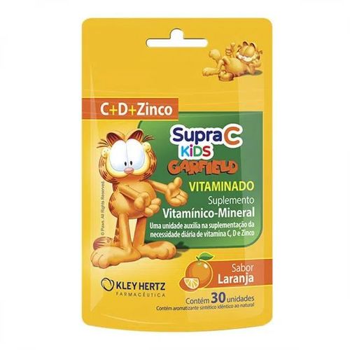 Supra C Kids Kley Vitaminado Sabor Laranja com 30 Unidades - Hertz