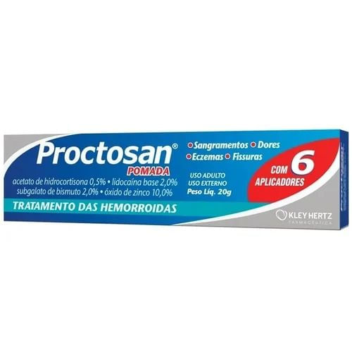 Proctosan Pomada Hertz 20g + 6 Aplicadores