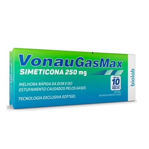 VonauGasMax 250mg - 10 Cápsulas