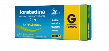 Loratadina Cimed 10mg com 12 Comprimidos - Cimed Genérico