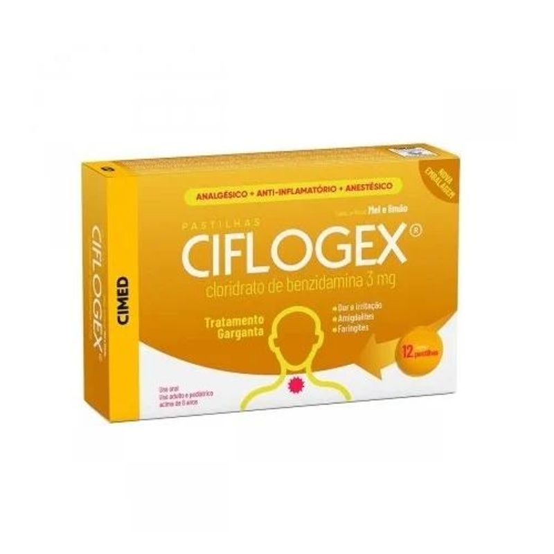 Ciflogex Pastilha Sabor Mel-Limão - 12 Uni
