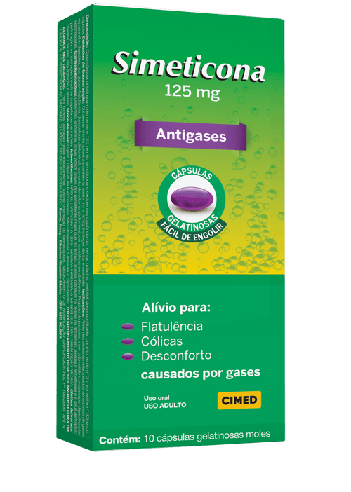 Simeticona 125mg 10 Cápsulas - Cimed Genérico