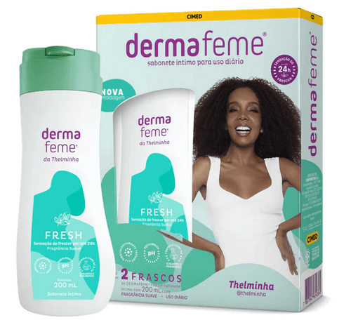 Kit Sabonete Líquido Íntimo Dermafeme Fresh - 2 Unidades