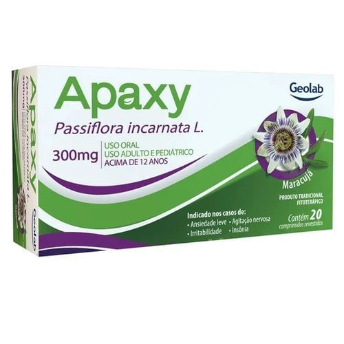 Apaxy Passiflora incarnata L. 300mg Geolab 20 Comprimidos