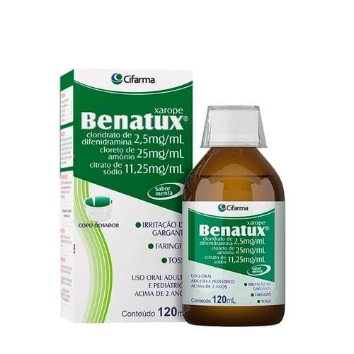 Benatux Xarope Sabor Menta com 120ml - Cifarma