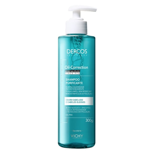 Shampoo Dercos Oil Correction Purificante Vichy - 300g