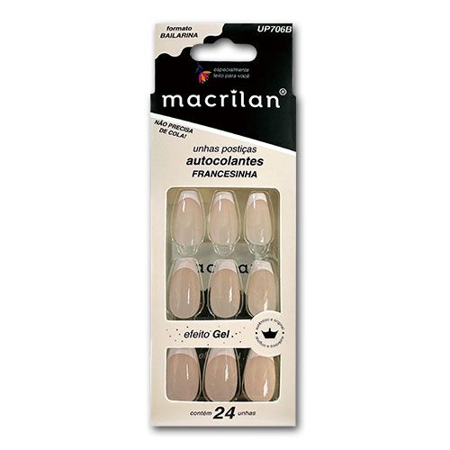 Unhas Postiças Bailarina Francesinha 24pcs UP706B