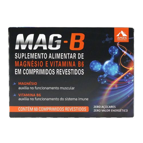 Mag-B Suplemento Alimentar Apsen 60 Comprimidos