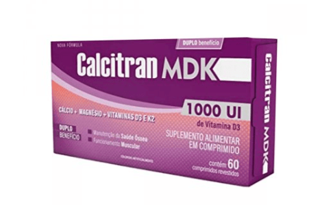 Calcitran MDK Suplemento Alimentar Divcom 60 Comprimidos