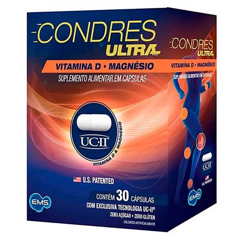 Condres Ultra Colágeno UC-II Vitamina D Magnésio Sigma Pharma 30 Cápsulas