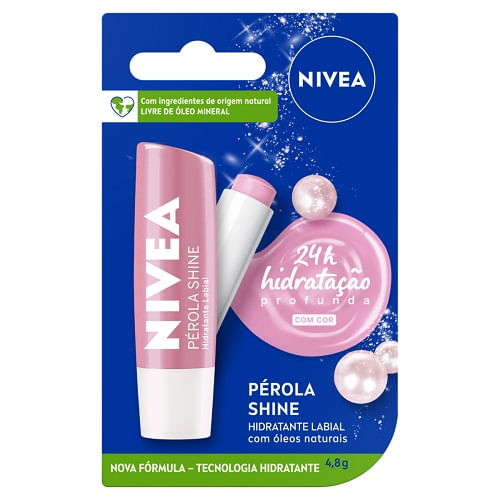 Hidratante Labial Nivea Pérola Shine - 4,8g