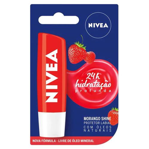 Protetor Labial Nivea Lip Care Morango - 4,8g