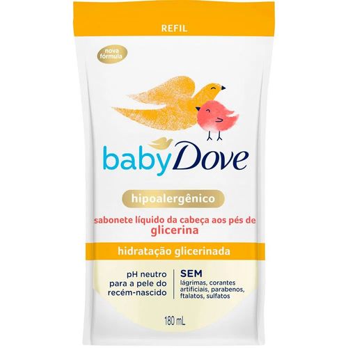 Sabonete Líquido Dove Baby Hidratação Glicerinada Refil - 180ml