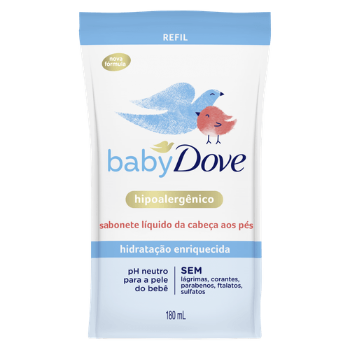 Sabonete Líquido Dove Baby Hidratação Enriquecida Refil - 180ml